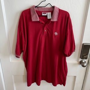2XL Red San Francisco 49ers Polo Short Sleeve